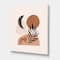 Designart - Moon & Sun Shapes In Retro Terracotta Tones I - Modern Canvas Wall Art Print